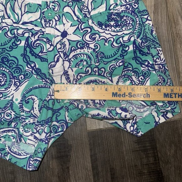 Lilly Pulitzer Shorts Womens 00 Callahan Seafoam Green Montauk Preppy Beach - Picture 7 of 8